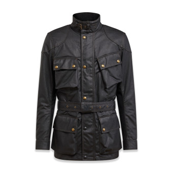 Motorradweste Belstaff Trialmaster Wax Black